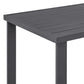 Benzara BM295652 Jax 59" Patio Bar Height Dining Table With Rectangular Tabletop in Dark Gray