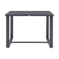 Benzara BM295652 Jax 59" Patio Bar Height Dining Table With Rectangular Tabletop in Dark Gray