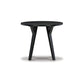 Benzara BM296884 Quip 36" Round Dining Table With Jet Black Wood and Smooth Melamine Surface