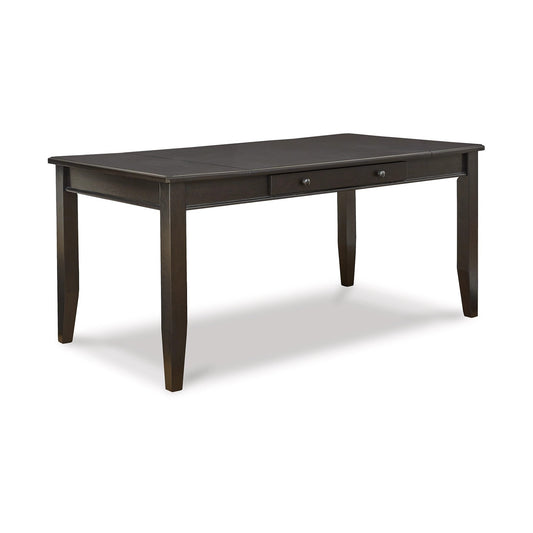 Benzara BM296988 66" Rectangular Lift Top Dining Table With Black Wood Frame and Single Drawer