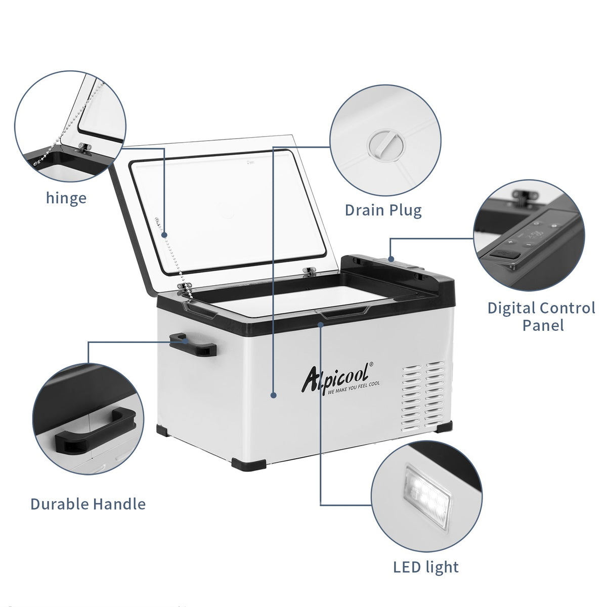 Alpicool C30 26L/28QT Portable Car Fridge