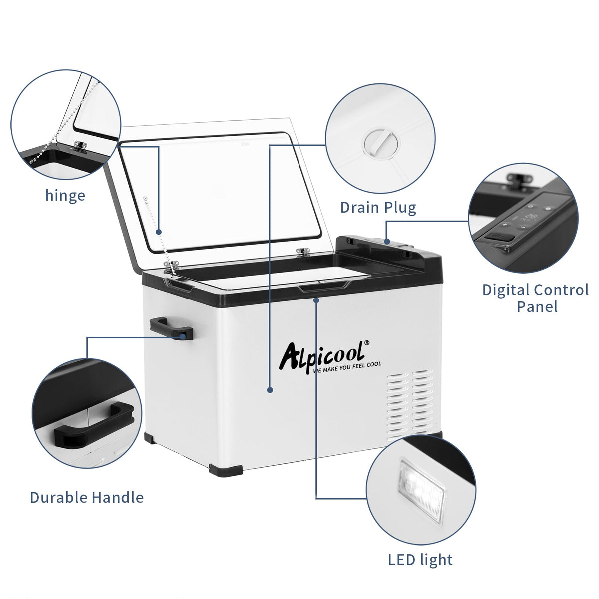 Alpicool C40 35L/38QT Portable Car Fridge